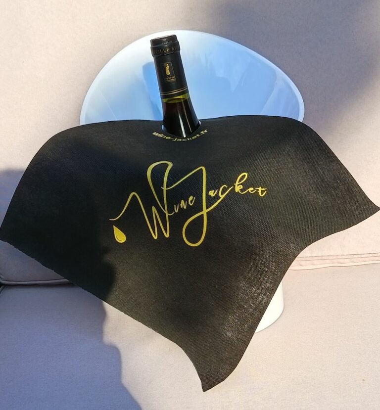 Wine Jacket liteau à bouteille noir or